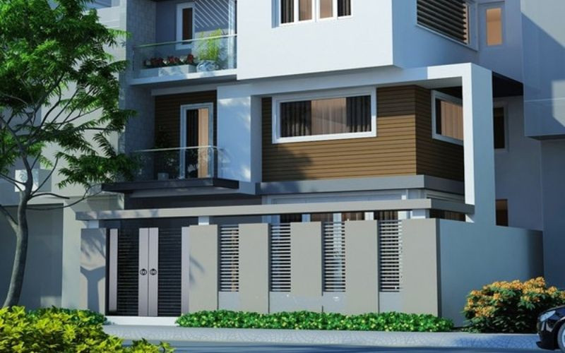 alt: Mẫu thiết kế nhà phố 3 tầng hiện đại sang trọng