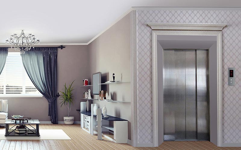 alt text: Nhà ống 5 tầng có thang máy kết hợp kinh doanh