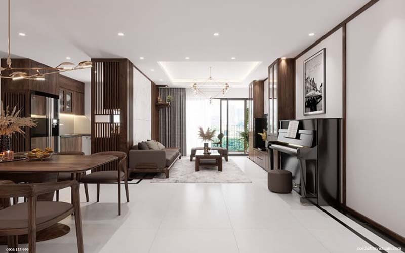 alt text: Thiết kế căn hộ dịch vụ hiện đại