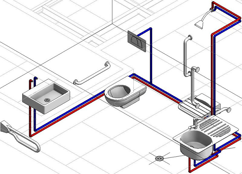 Bản vẽ hệ thống đường ống cung cấp nước sinh hoạt
