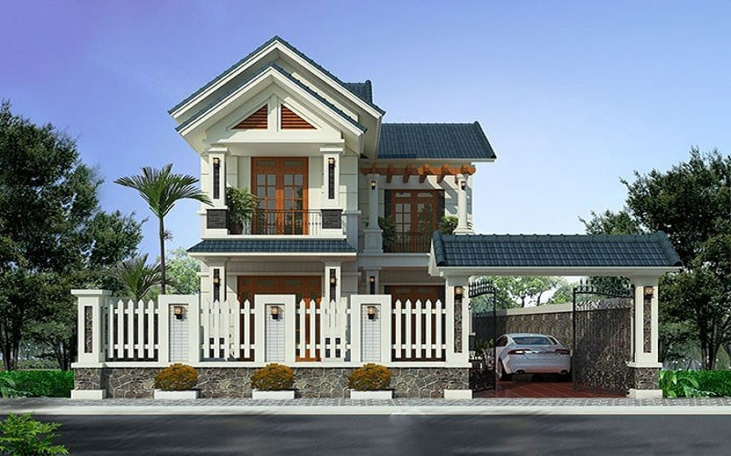 biệt thự mái thái 2 tầng tinh tế