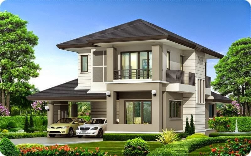 Biệt thự sân vườn có gara ô tô