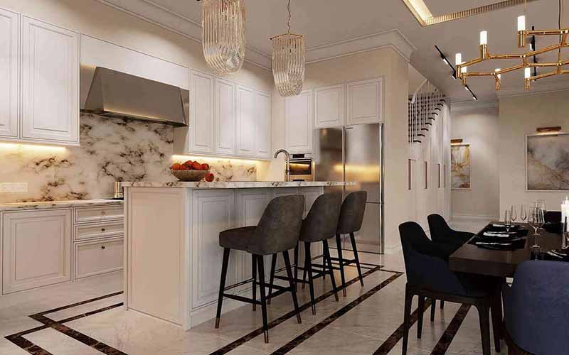 Chất liệu nội thất bán cổ điển