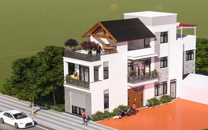 Kiểu nhà ở kết hợp cửa hàng tạp hoá