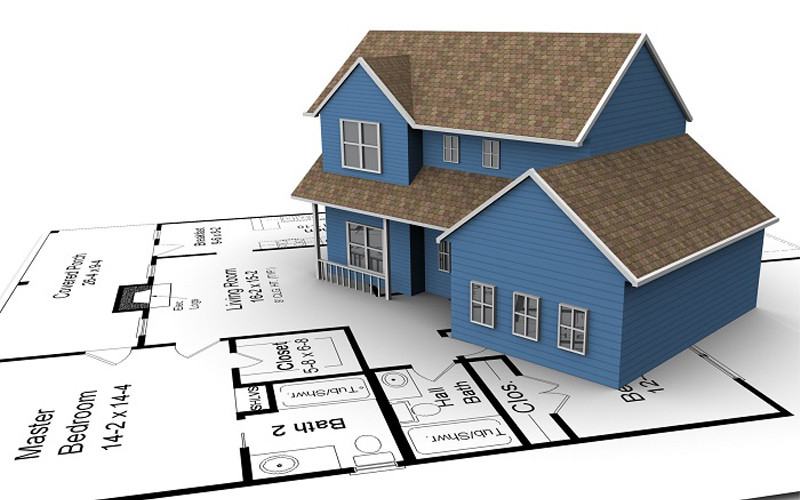 Minh họa cách tính m2 xây dựng nhà phố