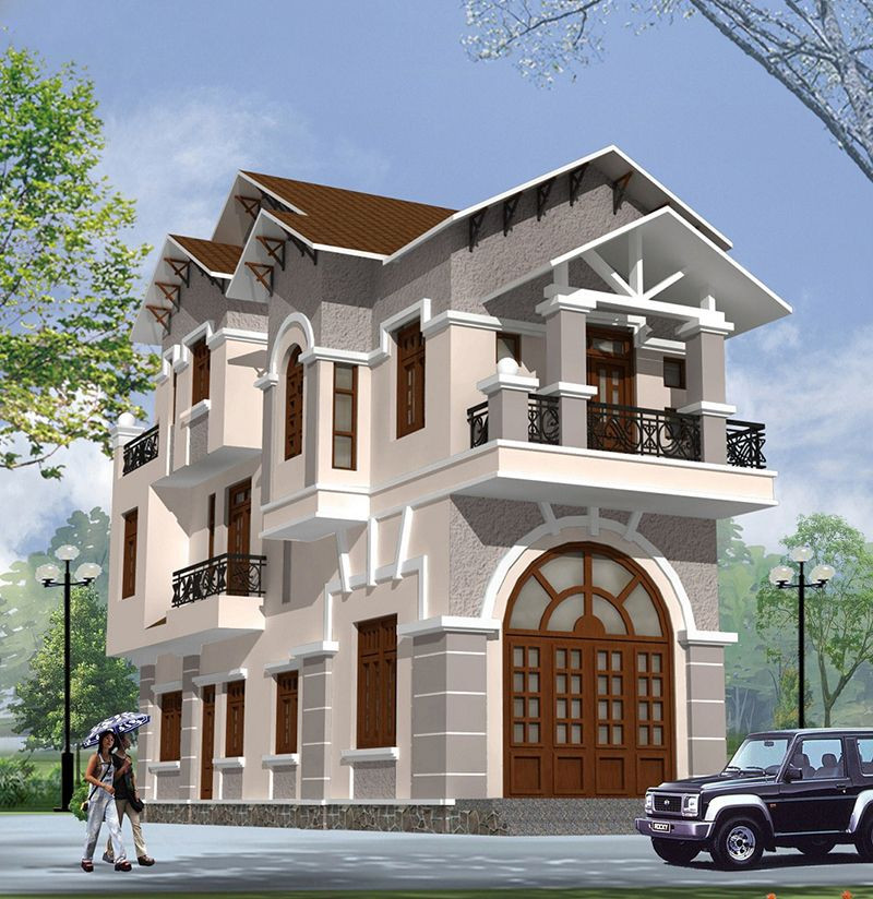 nhà phố 2 tầng 5x13m 4 phòng ngủ