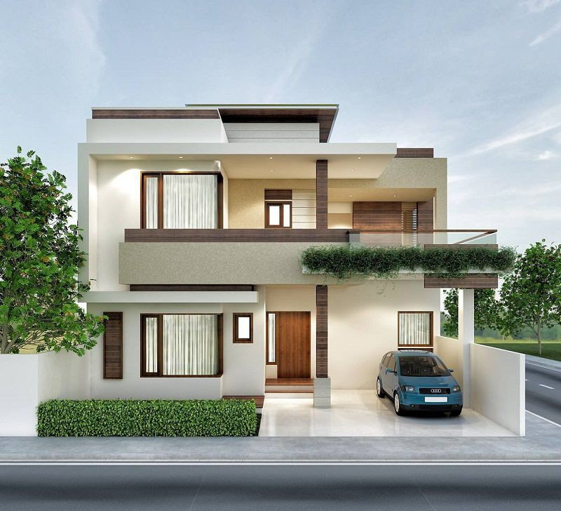 nhà phố 2 tầng 5x13m sân trước rộng
