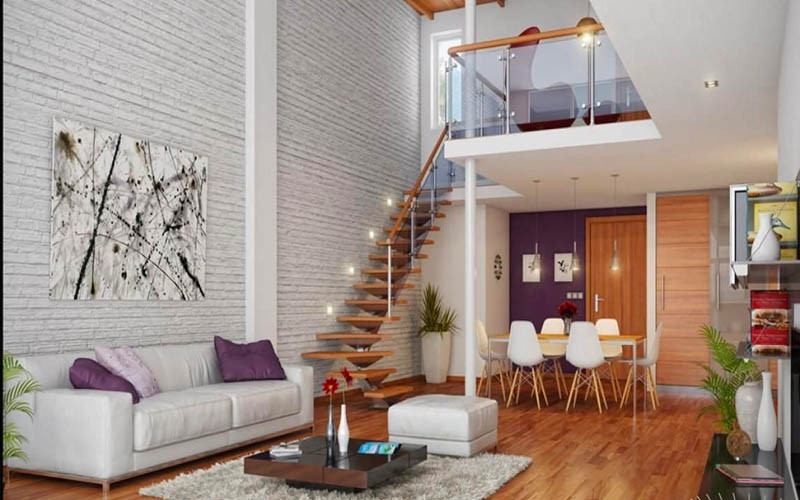Nhà phố 2 tầng có gác lửng đầy đủ tiện nghi