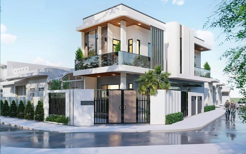 nhà phố hai mặt tiền hiện đại