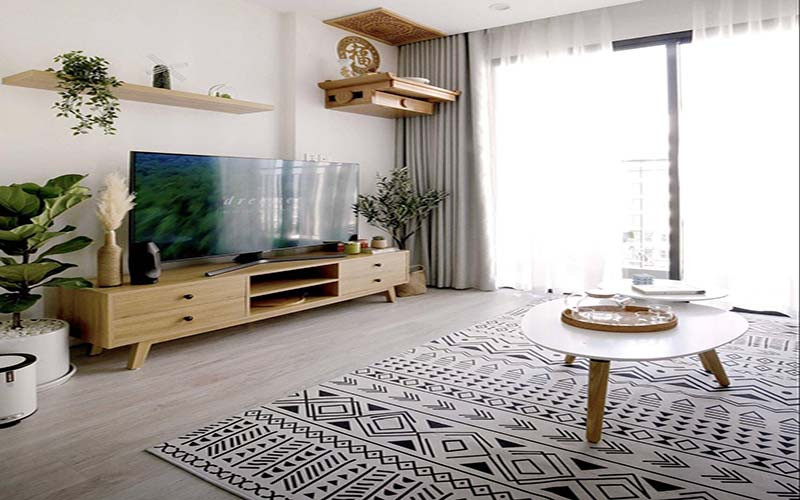 Phòng khách nhỏ xinh tràn ngập ánh sáng