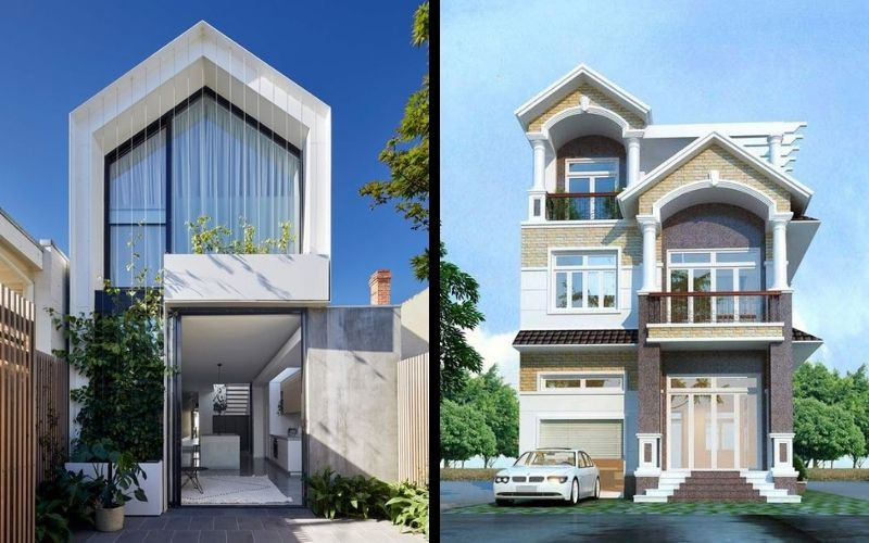 thiết kế nhà phố 2 tầng 5x15m