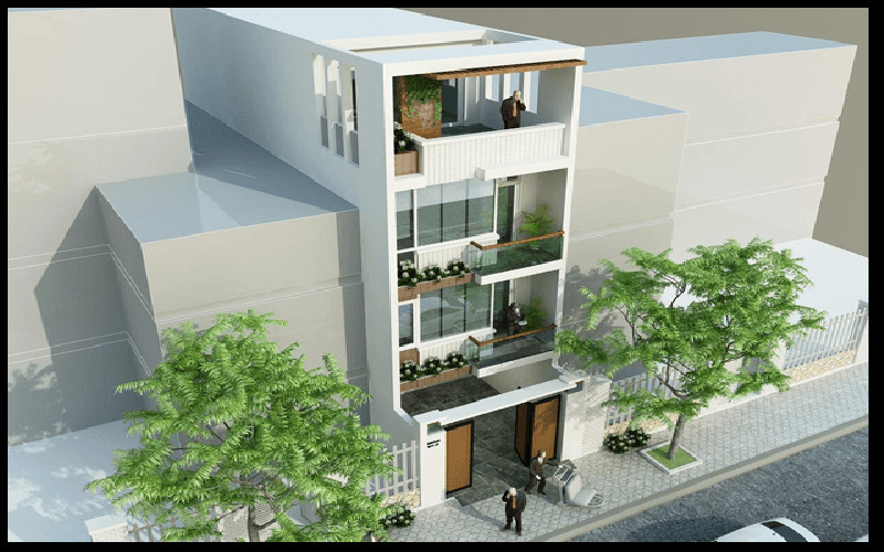 thiết kế nhà phố để ở kết hợp kinh doanh
