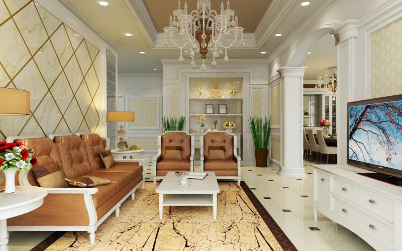 Thiết kế nội thất phòng ngủ tân cổ điển