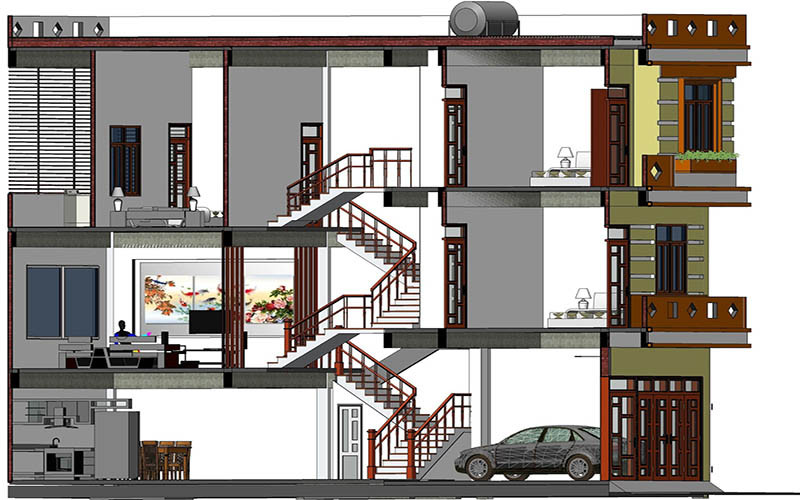 Yếu tố ảnh hưởng chi phí xây dựng nhà lệch tầng