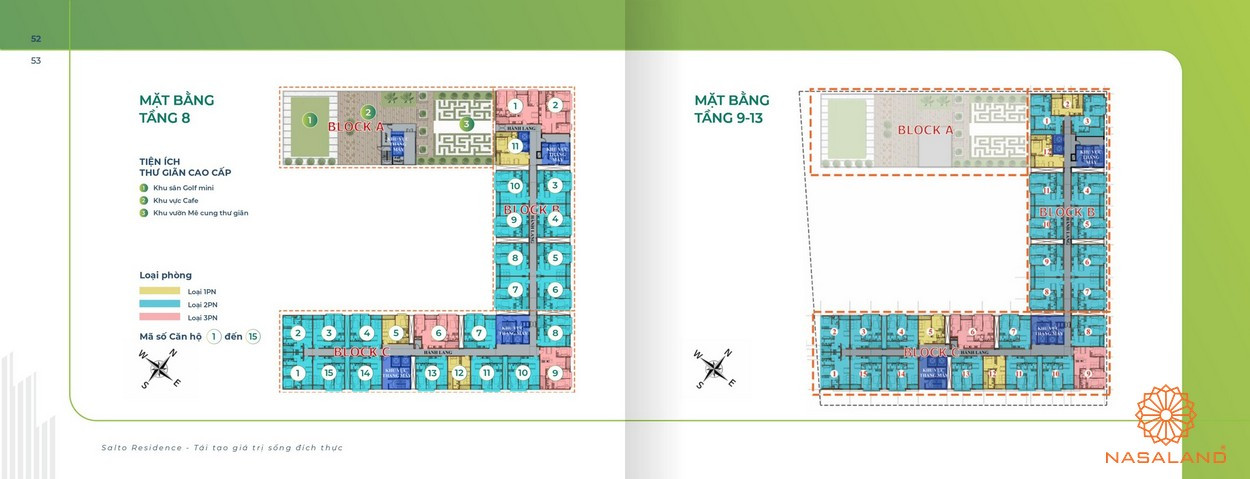 Ảnh mặt bằng Salto Residence tầng 8-13