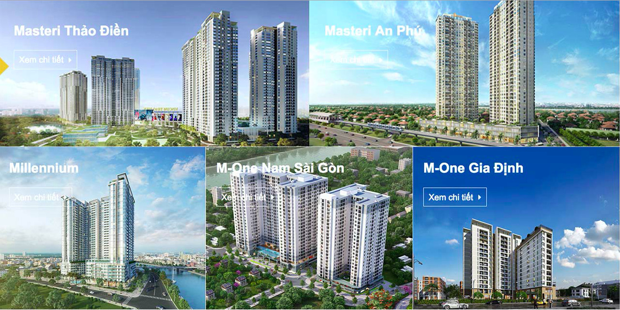 Thông tin các dự án bất động sản của chủ đầu tư Masterise Homes