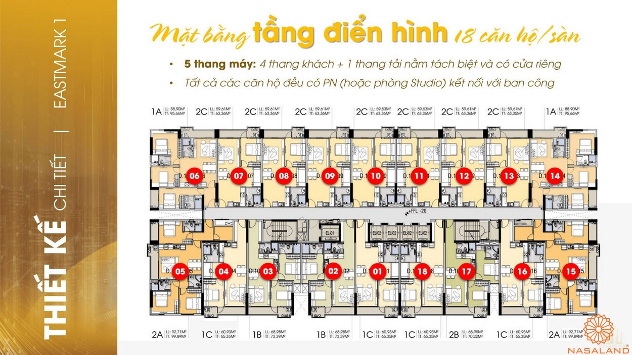Mặt bằng khu Eastmark 1