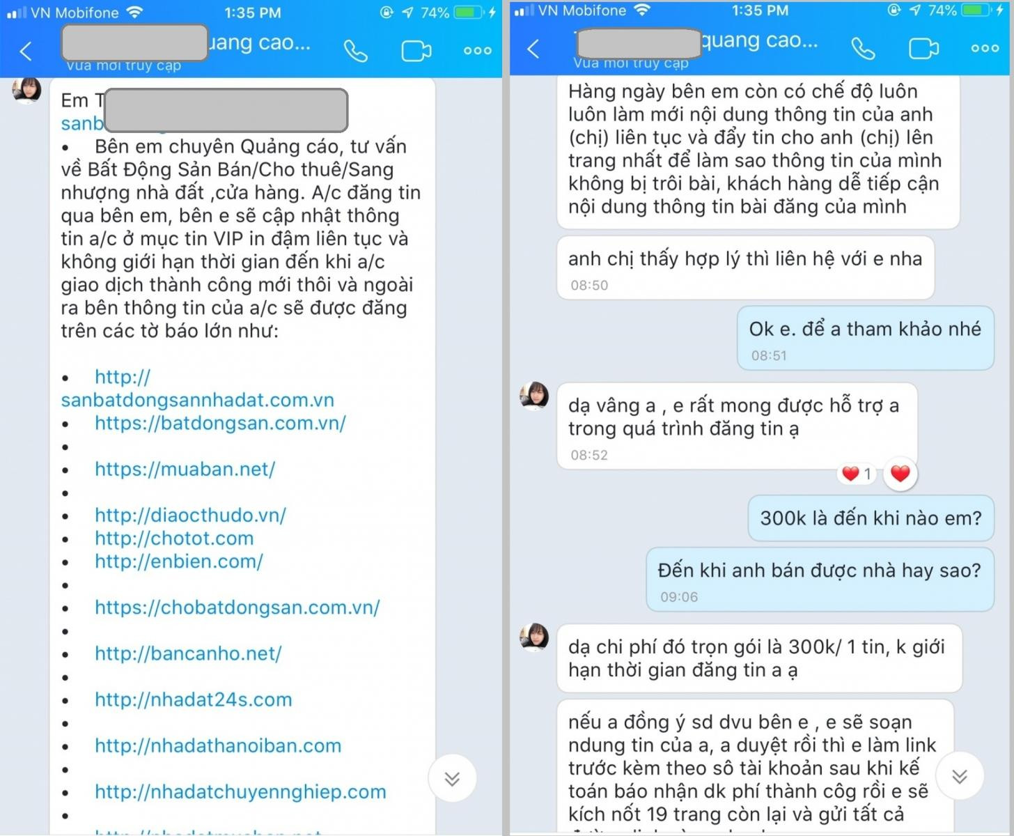 Số tiền mất do lừa đảo