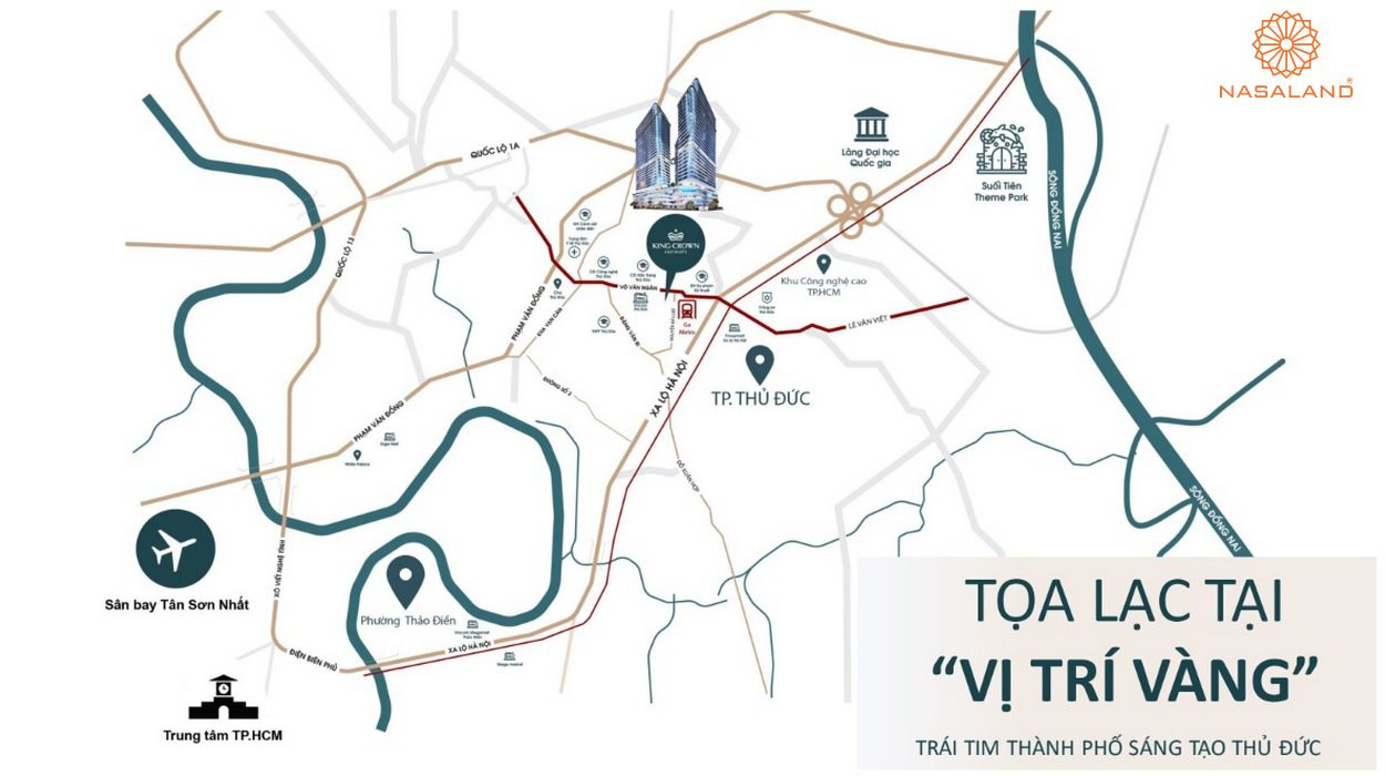 Vị trí đắc địa của King Crown Infinity Thủ Đức