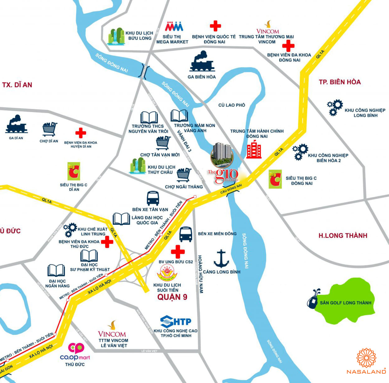 Vị trí dự án The Gio Riverside Bình Dương